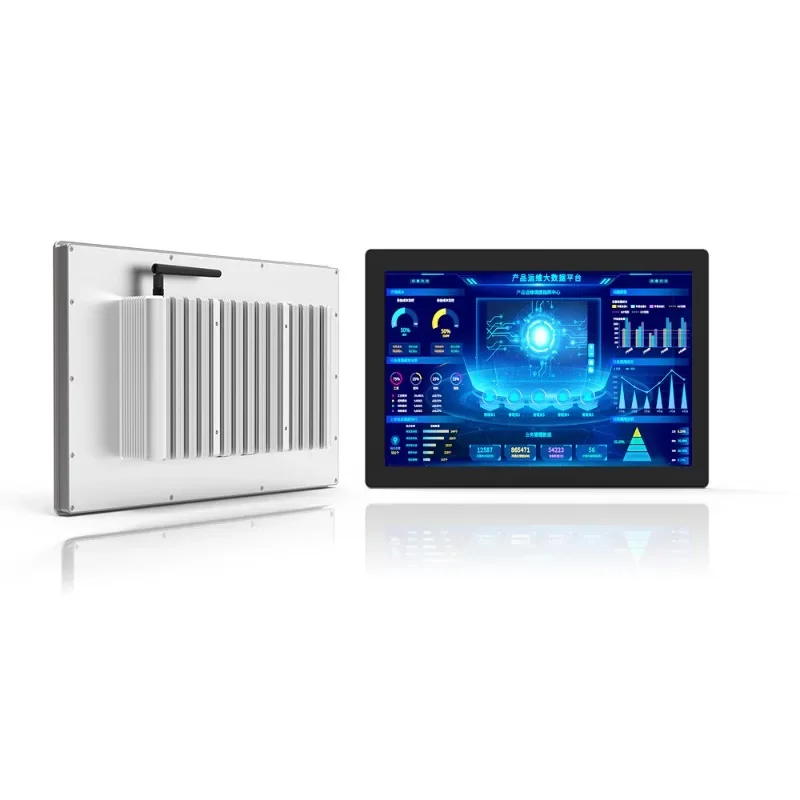 Fully enclosed embedded capacitor x86 industrial control all-in-one computer touch display screen computer