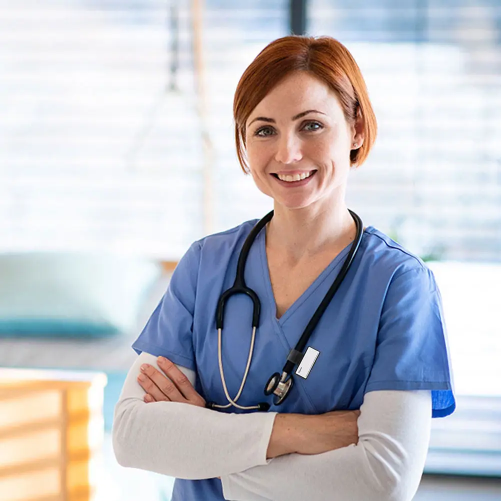 8Pcs Stethoscope Name Tags Lightweight Portable Stethoscope Tube Tag Clip Bright Color Identification Name Sign for Nurses