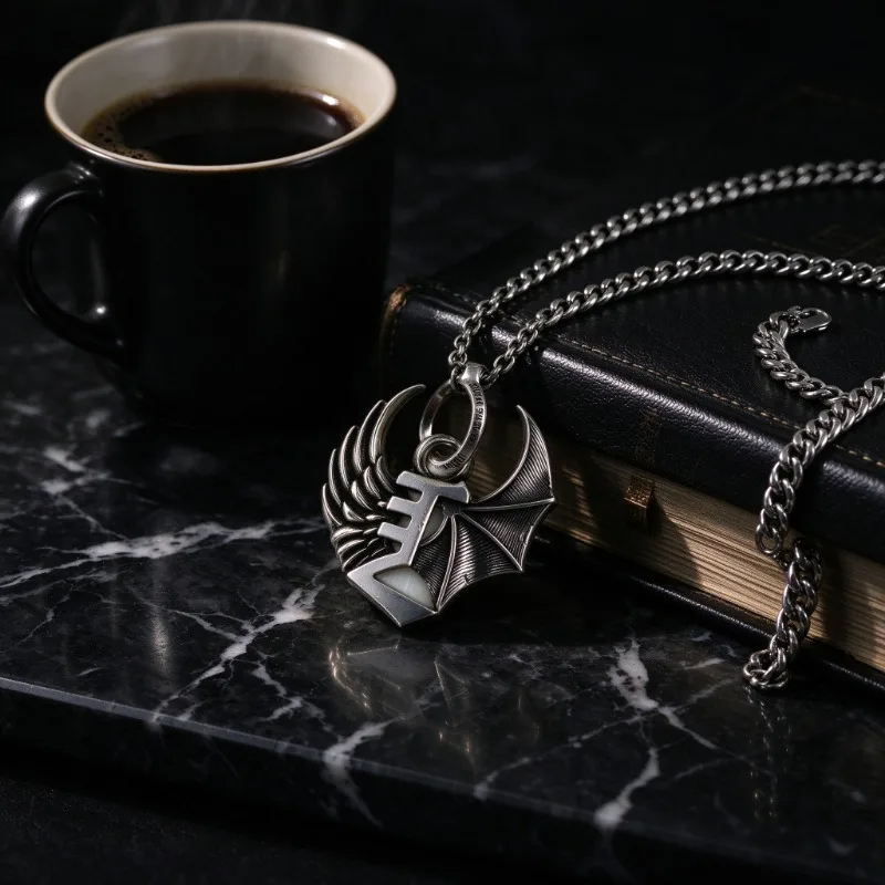 Dark Gothic Pattern Cross Pendant, Retro Metal Punk Charm for Men Women, Unisex Hip Hop Streetwear Jewelry Accessory, Cool Statement Piece for Daily Wear, Nice Holiday Birthday Gift for Punk Style Admirers
