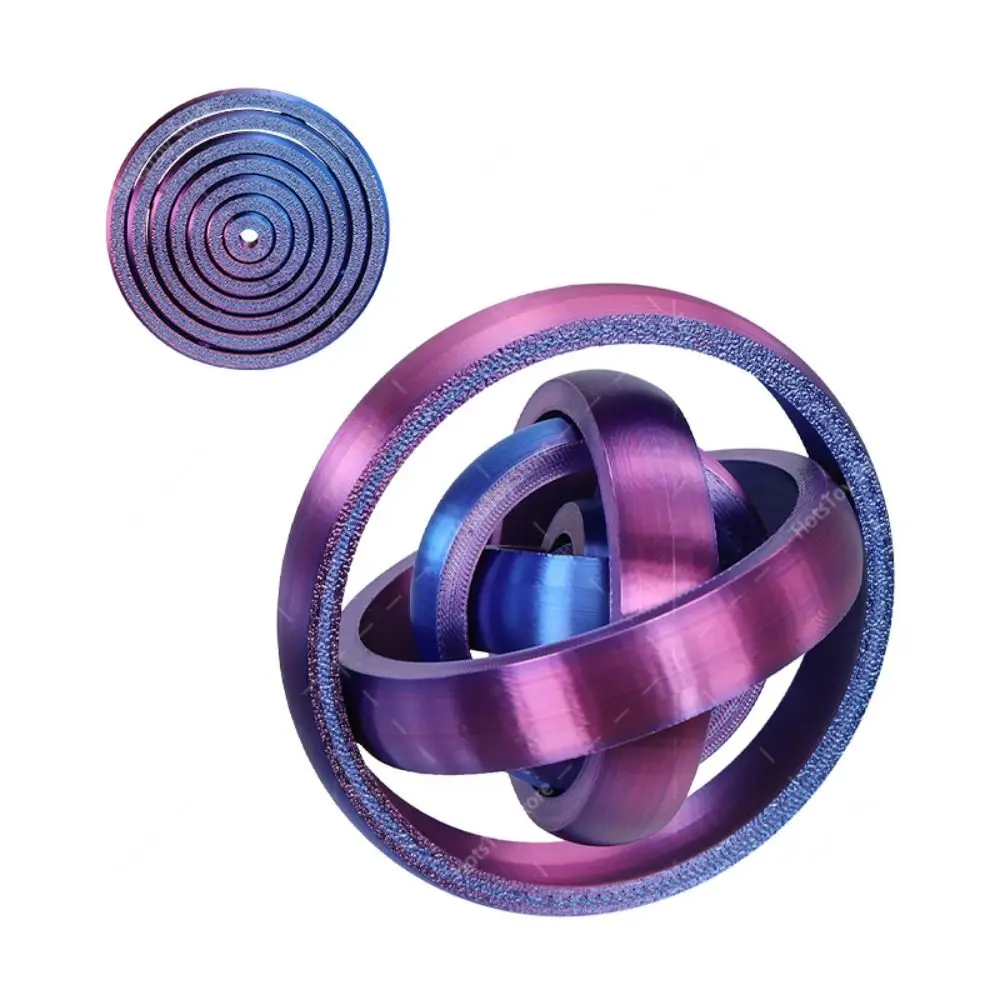 Draagbare O-vormige Roterende Bal Speelgoed Oneindige Flip 3D Afdrukken Fidget Decompressie Plaat Grappige Kleurrijke Educatieve Spinner ADHD