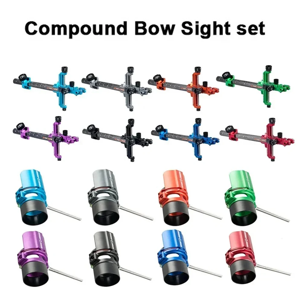 

Compound Bow Sight 2X/4X/6X/8X Lens TP8810 Sight+TP8750 Sight Scope Vision for L/R Hand Archery Competition Hunting Shooting