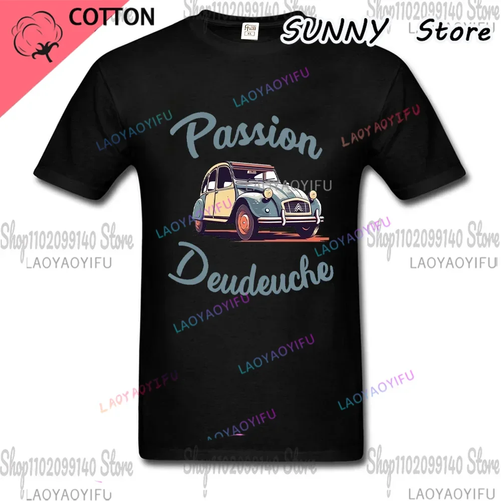 Citro_n 2cv graphic clothing o-neck custom printed t-shirt Classic car go hard or go home - citro_n 2cv women tshirt