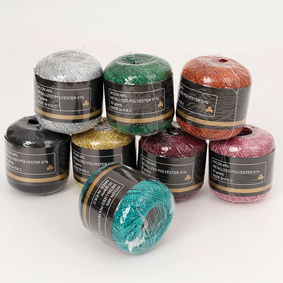 1mm Dyeing Gold And Silver Thread for DIY Crochet Knitting Yarn Weaving - Suitable for Bag Hat Round Weaving
