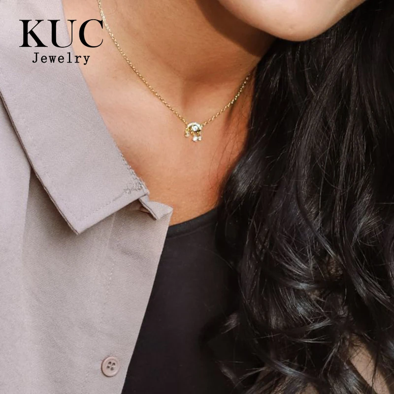 

Fine Jewelry 925 Sterling Silver Chain Luxury Design High End Trendy Eye Shape Zircon Pendant Necklaces for Women