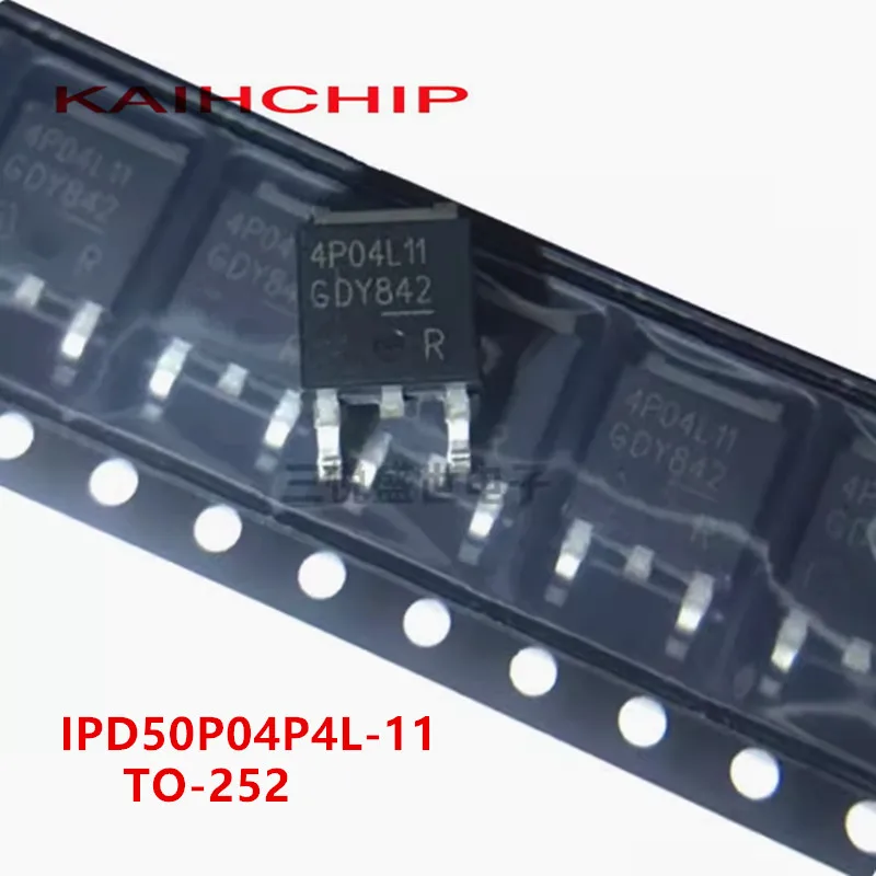 10PCS IPD50P04P4L-11 4P04L11 TO-252 Trans MOSFET P-CH 40V 50A DPAK