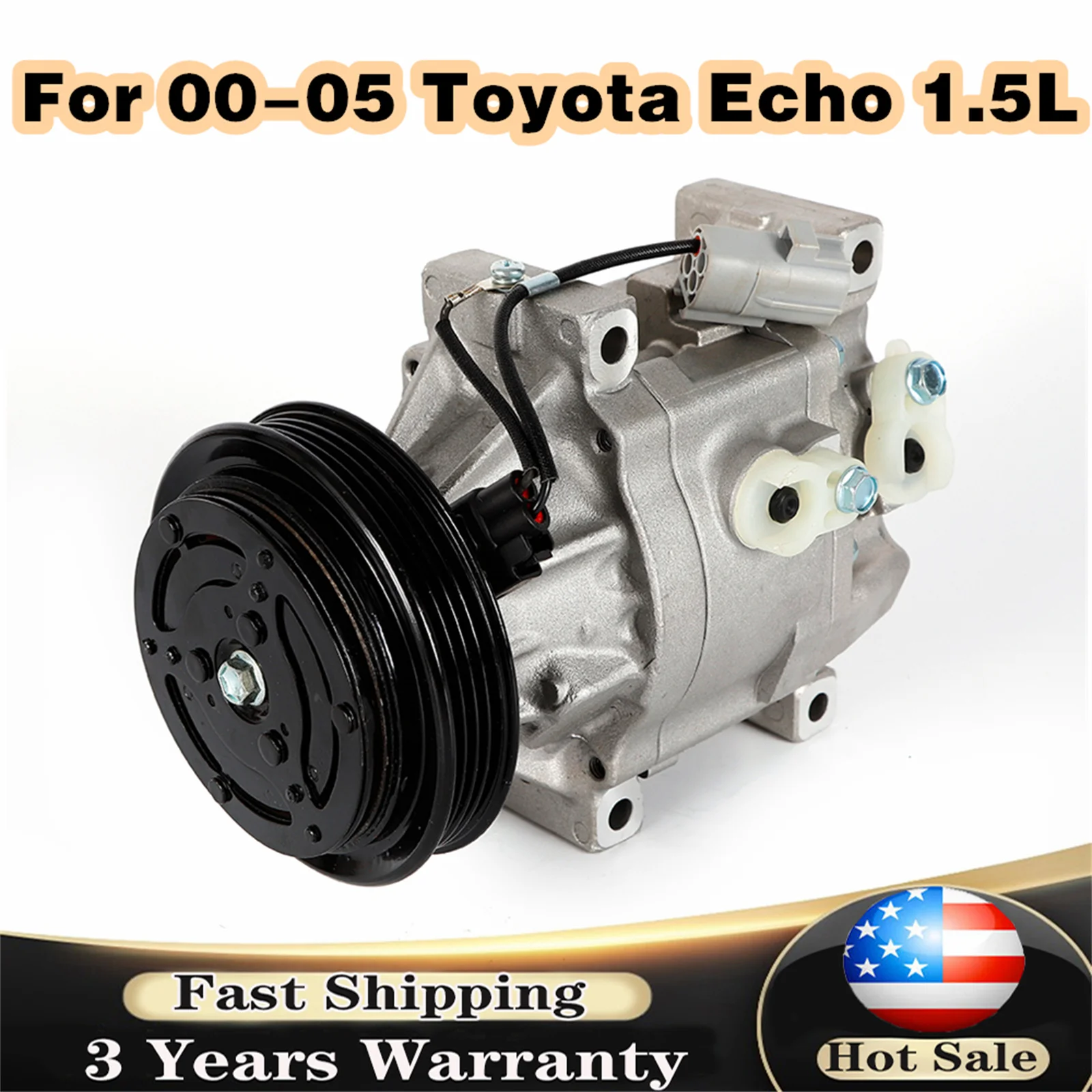 CAR Air Conditioner Ac Compressor For Toyota Echo 1.5 L 2000-2005 CO 11063AC C1879R 140709C TEM254520 7512121 7512643 2000160