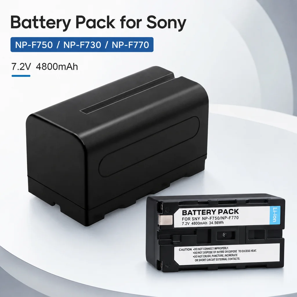 Camera Battery NP-F750 4800mAh For Sony CCD-TRV58 TRV110K TRV26E HVR-Z1 V1J Z1 Replace NP-F730 F770