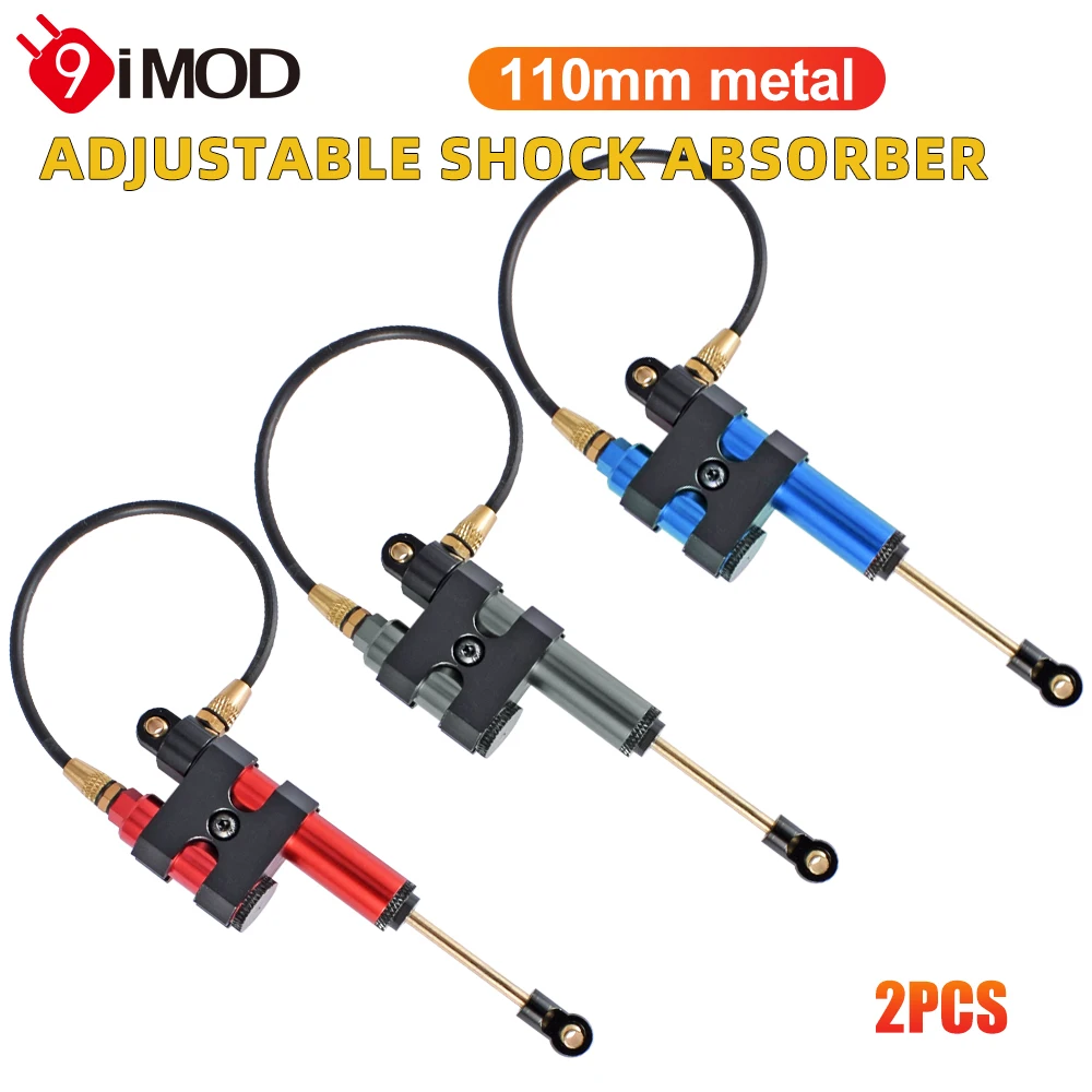 9Imod Rc Schokdemper 2 Stuks 110Mm Verstelbare Inwendige Veer Olie Demper Schokdemper Voor 1/10 Rc Klimmen Auto Speelgoed Onderdelen