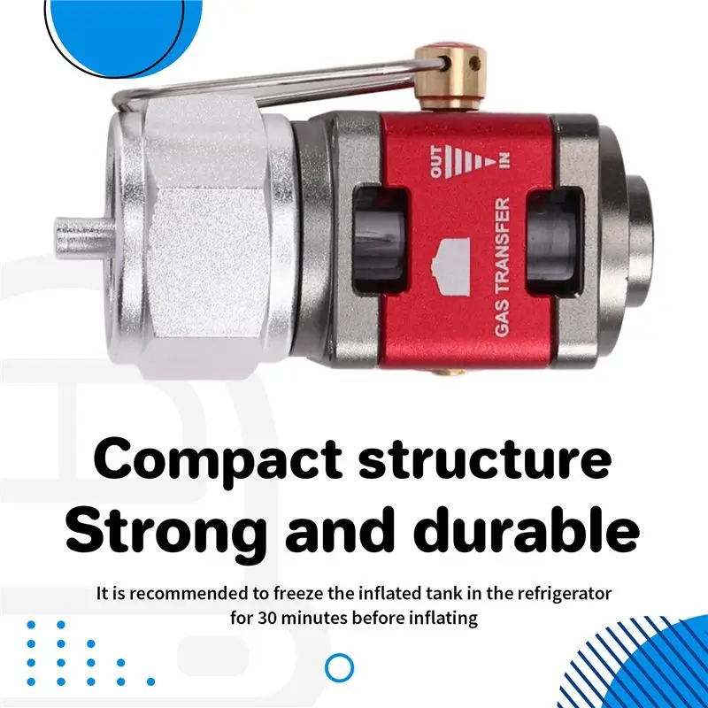 Outdoor Camping Visual Gas Tank Converter Tank Gas Refill Adapter Gas Adapter Flat Tank Converter Propane Tank-A00E