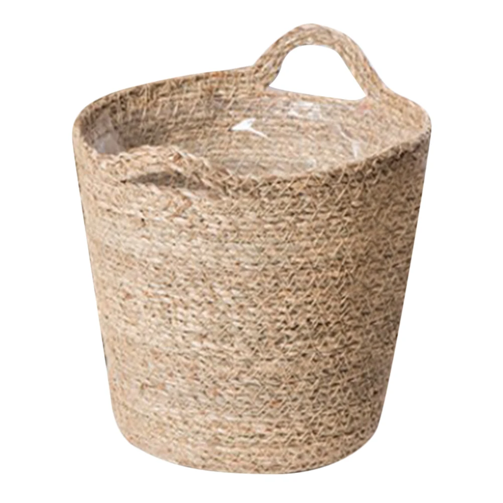 

Woven Planter Basket Storage Container Decorative Plant Pot Handmade Flower Basket Straw Material Indoor Plants Home Decor XH24