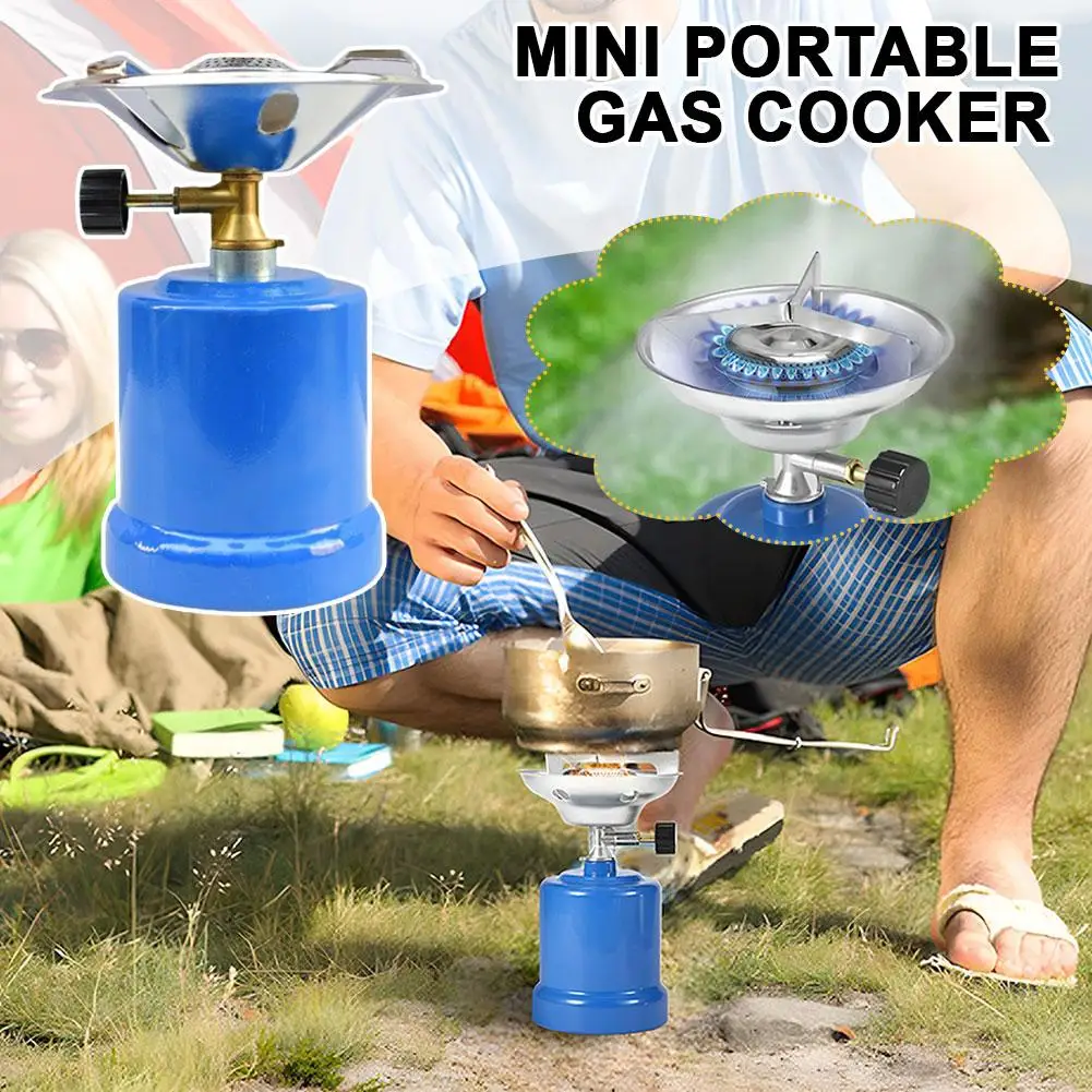 

Mini Portable Gas Cooker Euro Gas Tank Coffee Stove Adjustable Safe Propane Gas Burner For Fishing Hiking Picnic Cooking Tools
