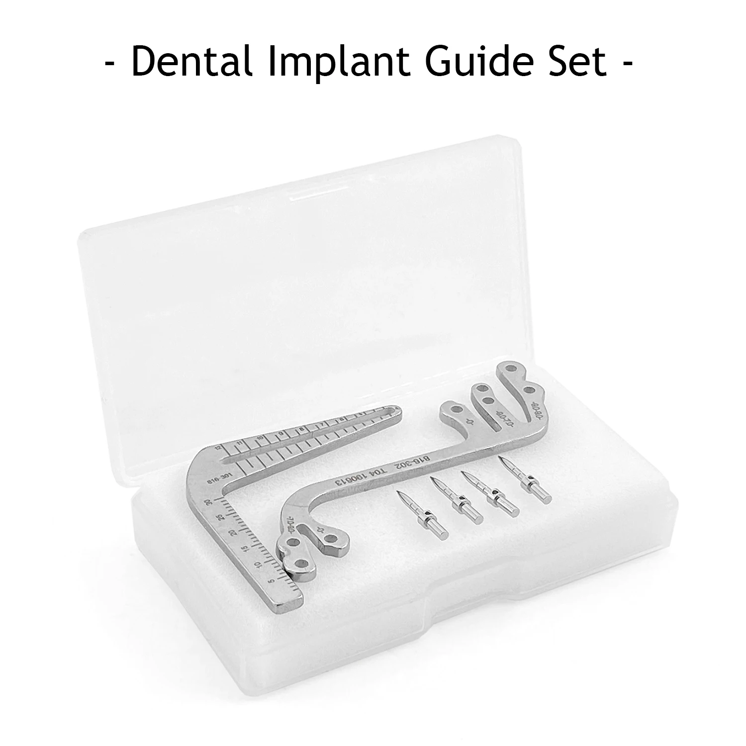 Dental Implant Guide Set Oral Planting Locator Positioning Guide Ruler Drilling Positioning Ruler Angle Ruler Implant Tools