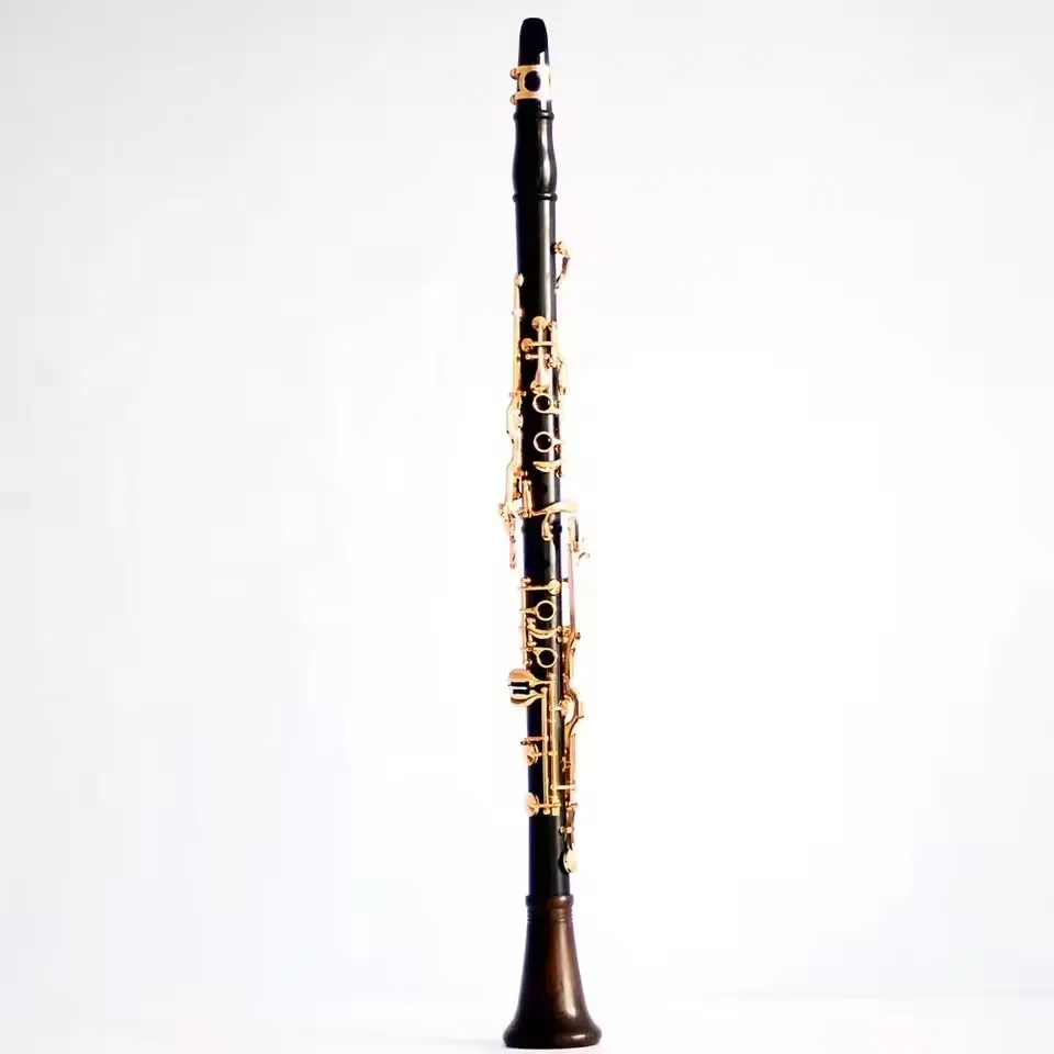 Clarinetto in ebano G di vendita calda, strumento OEM placcato in oro