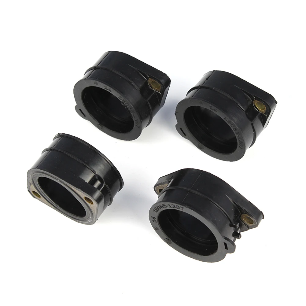 Carburetor Interface Intake 4Pcs Manifold Adapter Joint Boots Set For Kawasaki 16065-1307 GPZ 1100 E ZXT10E ZRT10C ZRX 1200 C