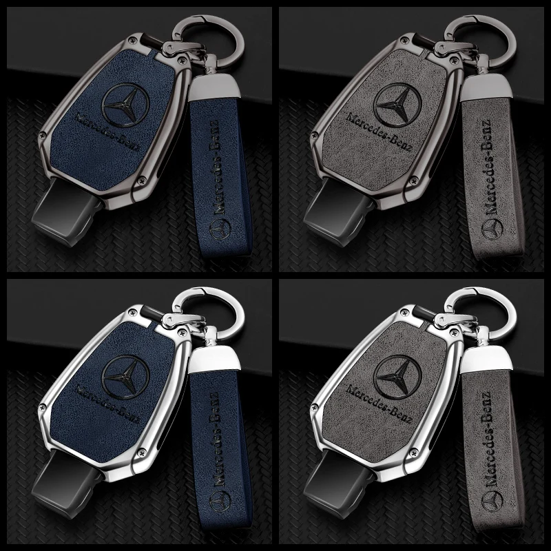 For Mercedes-Benz A B C E G S V Class GLA GLC GLE GLK Vito Sprinter SL SLK Viano ML Car Zinc Alloy Key Case Bag Metal Key Shell