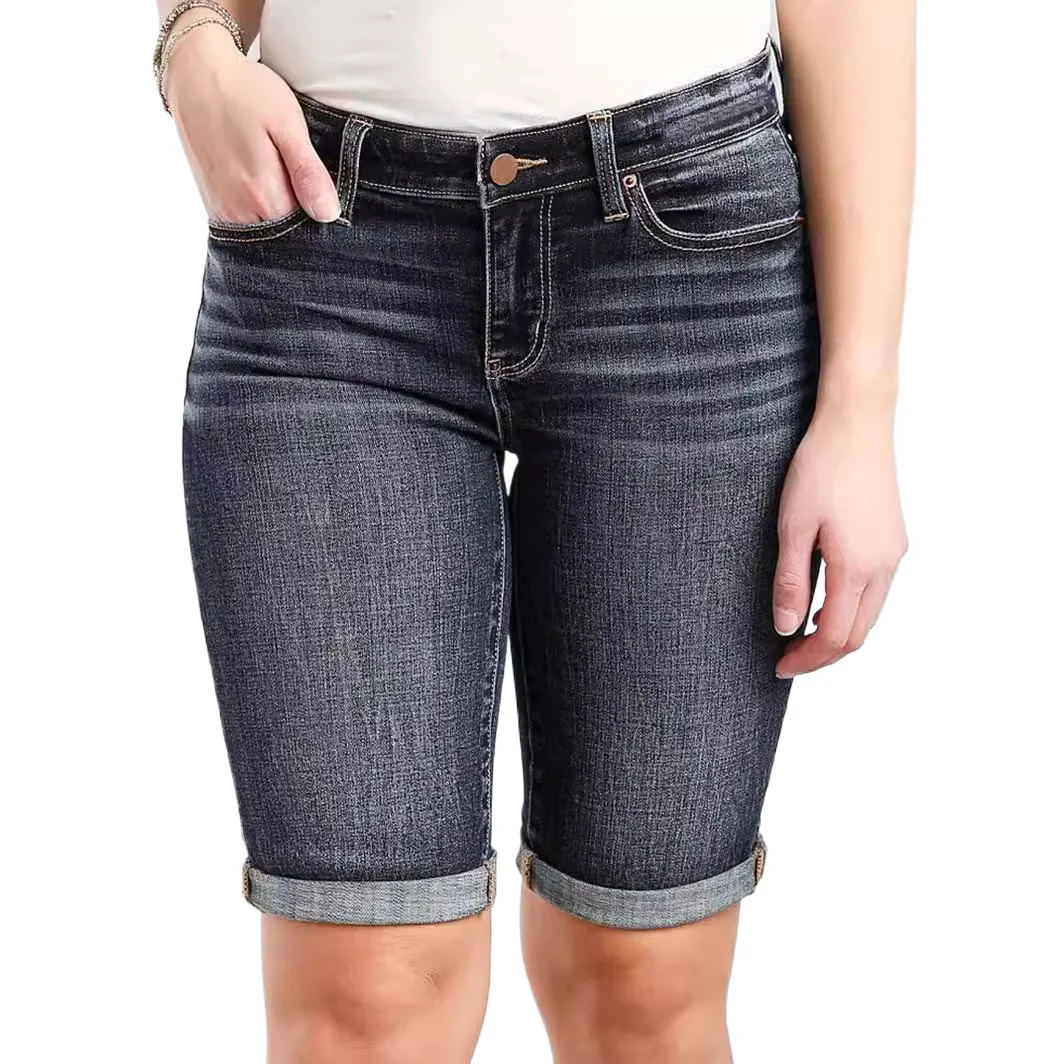 

Women's Mid-length Jeans. Europe and The United States Summer New Fashion Stretch Simple and Comfortable Slim Short Jeans Women
