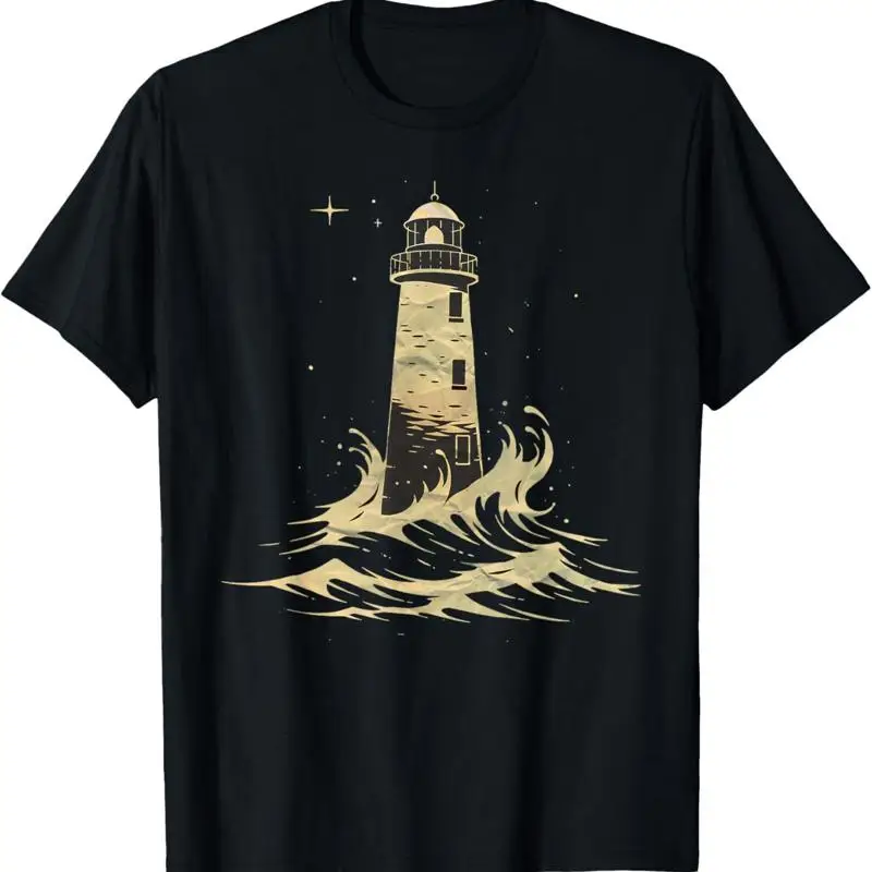 

Vintage Coastal Lighthouse Silhouette Sea Lovers T Shirt