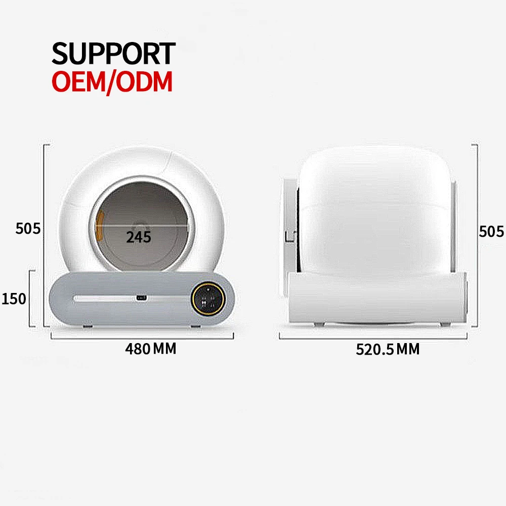 Wholesale Smart Mobile Phone Control Round Cat Litter Box Automatic