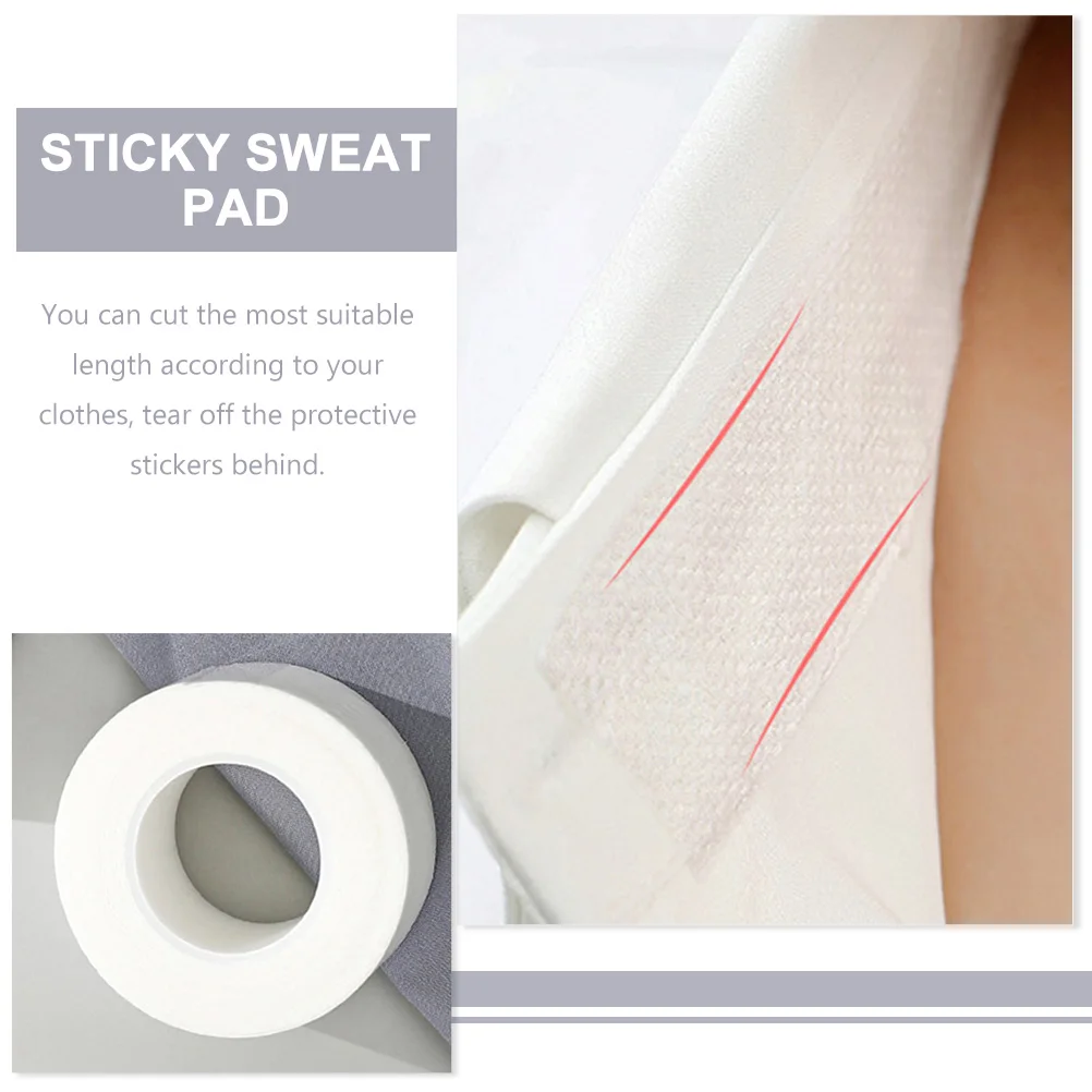 

6 Rolls Anti-dirty Stickers Invisible Protector Collar Sweat Absorbing Pad Hat Sweat-absorbent Patch Non-woven Fabric Small