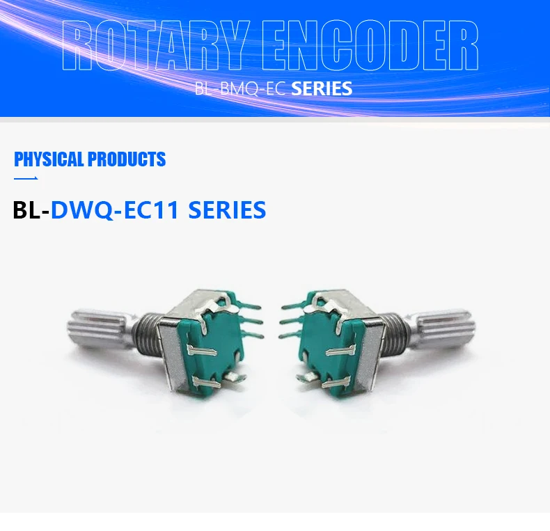 50PCS Beelee EC11 시리즈 로터리 엔코더 5V 10mA 금속 샤프트 엔코더