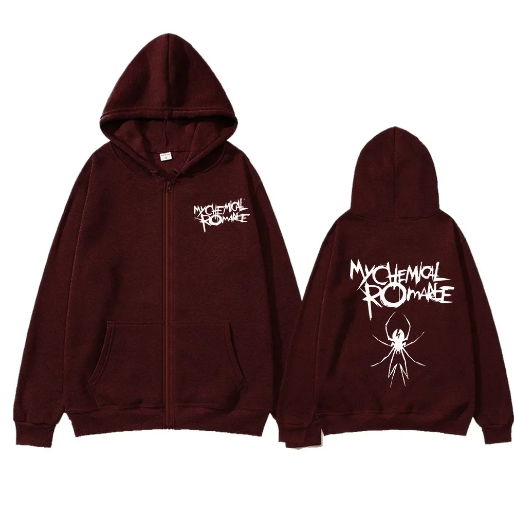 Rock Band My Chemical Romance Mcr Dead Zipper Hoodie Black Parade Punk Emo Zip Up Sweatshirt Men Fashion Vintage Hip Hop Hoodies