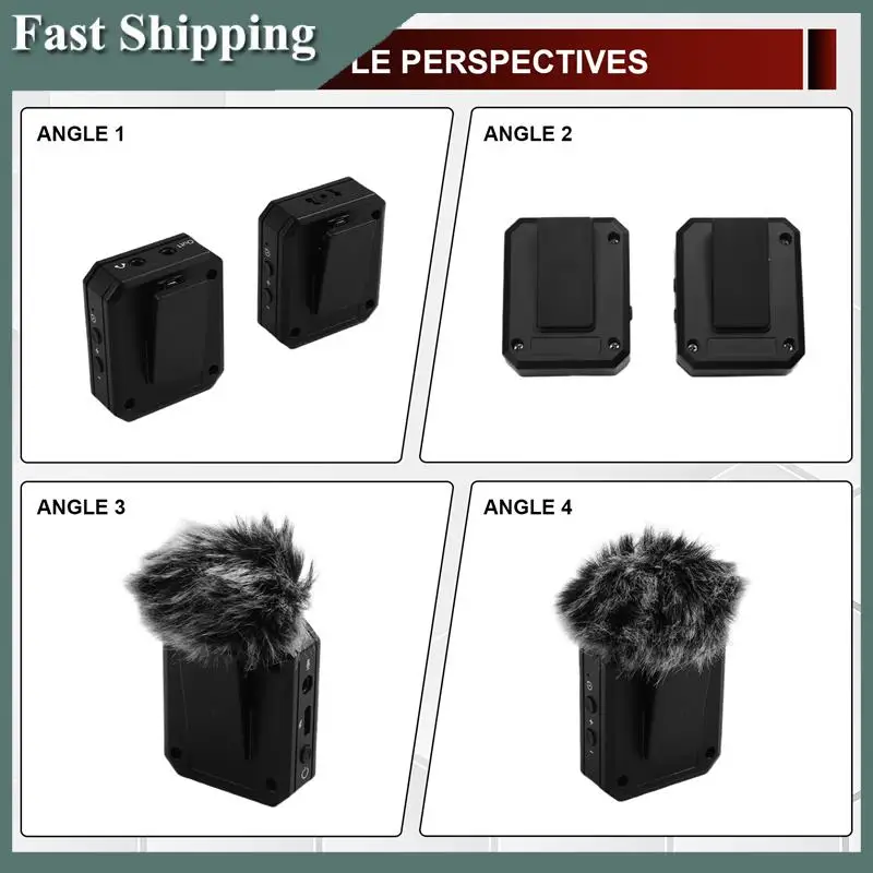 

-MEOF 2.4G Wireless Lavalier Microphone System Audio Video Voice Recording Mic Transmitter Receiver 1 Transmitters