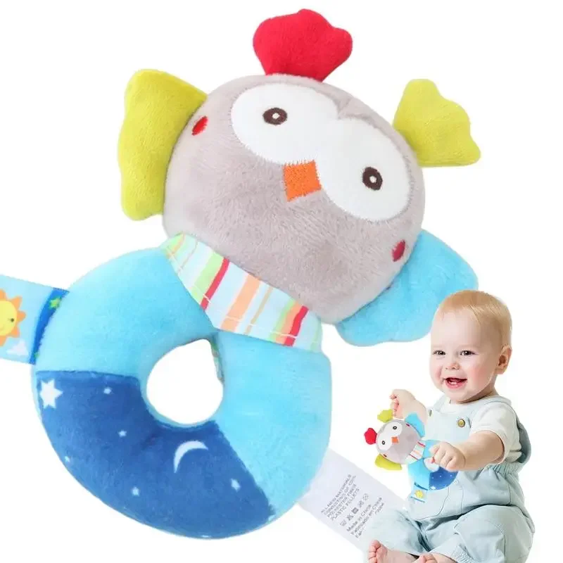 Rattle Stuffed Animal Hand Grab Animal Sensory Shaker Baby Rattle With Teether Sound Developmental Hand Grip Toys Baby Toys Baby