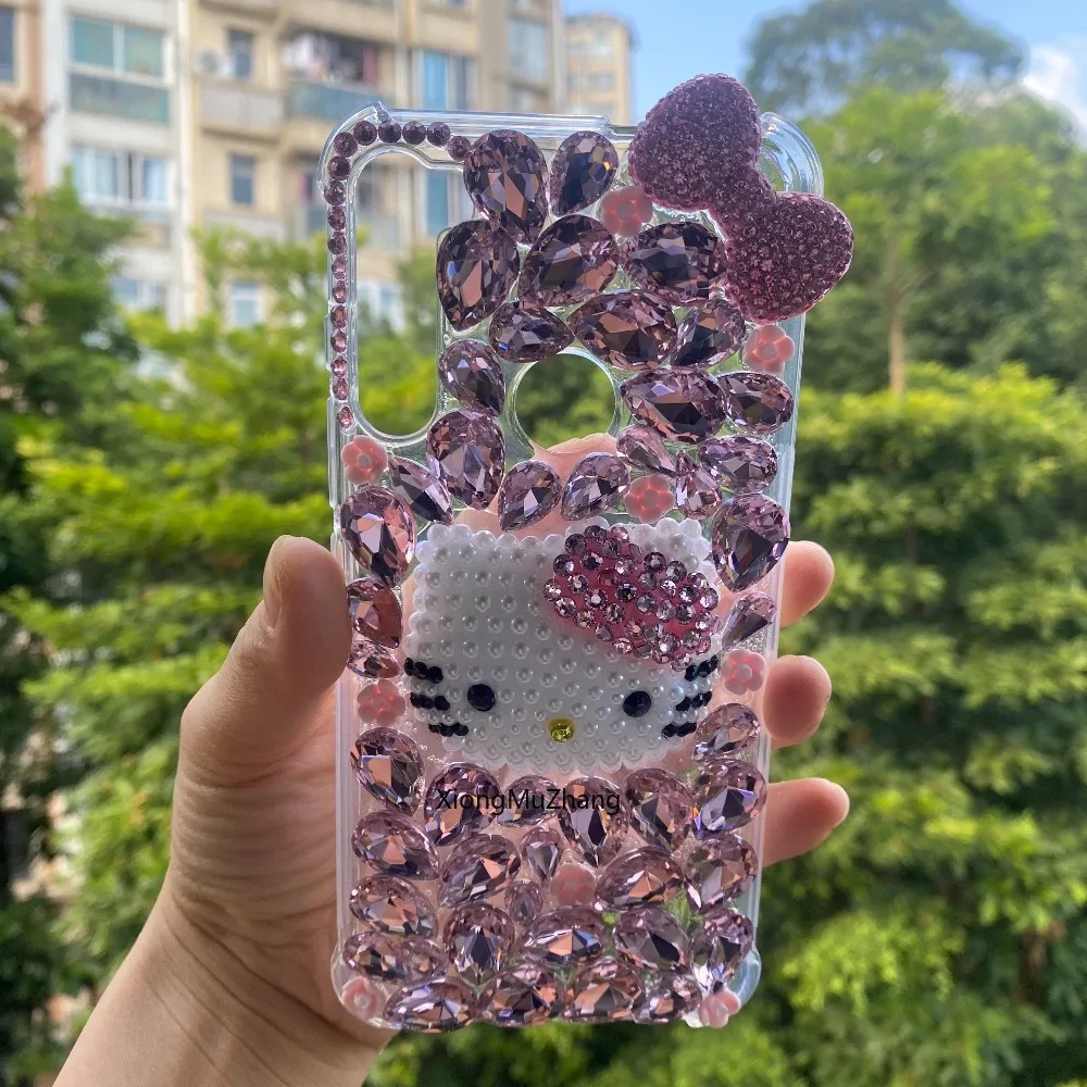 Hello Kitty Strass-Diamant-Hülle für Motorola Moto G Play G Power G Stylus 2023 2024 2025 2026 One Fusion One Vision Plus – Detail 2