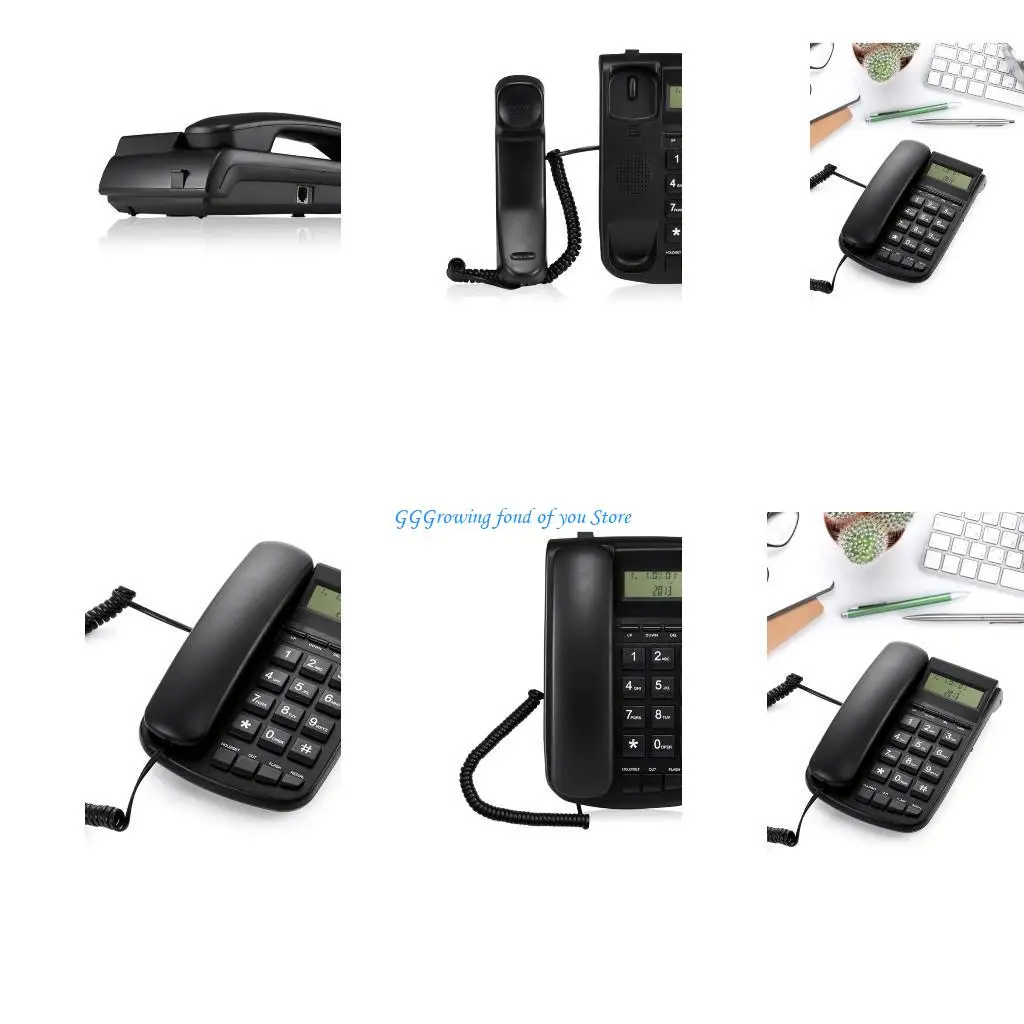 H9EB Corded Telephone Landline Telephone Big Button Landline Phones with Caller Identification for Front Desk Home Hotel