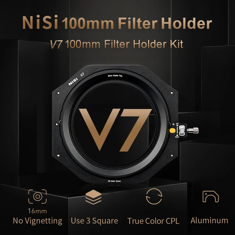 NiSi V7 100mm Filter Holder Kit with True Color NC CPL and Lens Cap