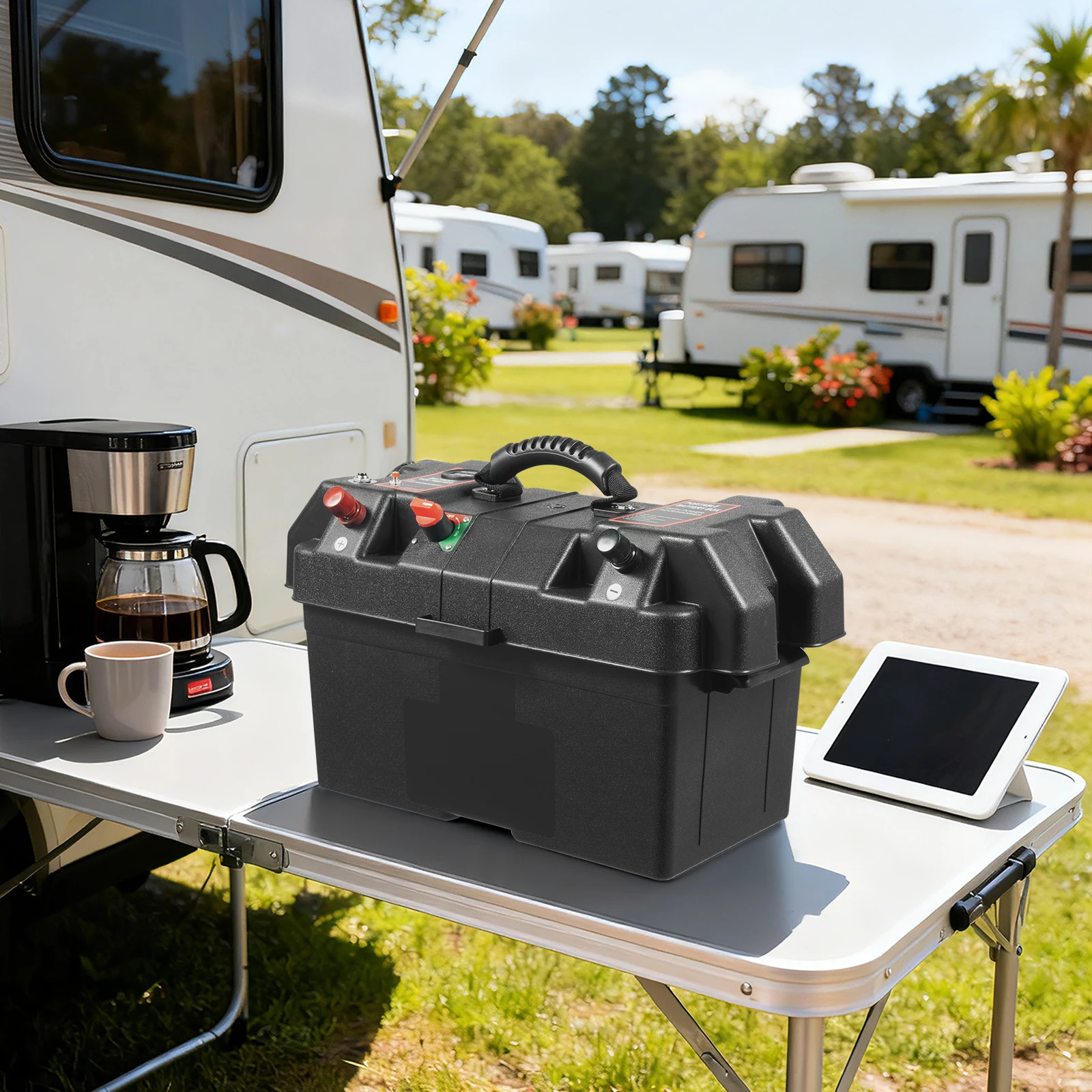 Motor Smart Batteriebox Dual USB, Multifunktionale Batteriebox mit Schnellanschluss & LED-Spannungsanzeige – Detail 6