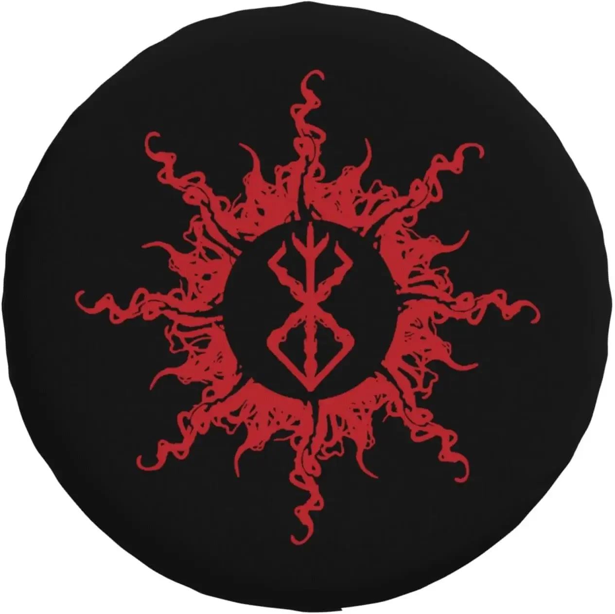 

Аниме красный загадочный символ запасной автомобильный чехол для колес защита для колес водонепроницаемый универсальный подходит для внедорожника грузовика кемпер путешествия