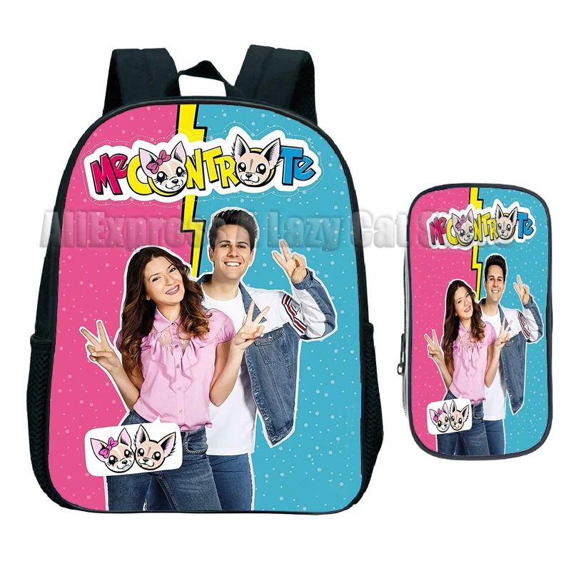 2pcs Me Contro Te Kids Nursery Backpack Storage School Bag Kawaii 12 Inch Anime Student Big Capacity Travel Bag Boys Girls Toys