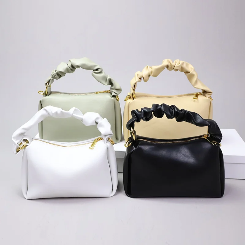 Zachte Lederen Handtas Casual Mode Dumpling Portemonnees En Handtassen Hoge Kwaliteit Cloud Crossbody Tassen Voor Vrouwen