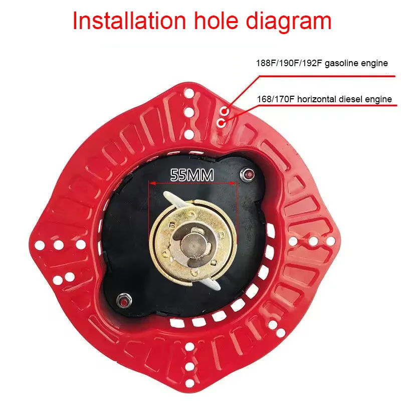 188F 192F Diesel Engine Easy To Start Free Pullmicro Tiller Hand Crank Free Pull Starter