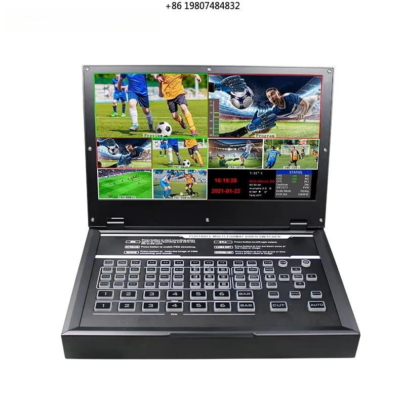 Video Switcher HDS9326 HD 6  Channel Switcher  Live Streaming Audio and