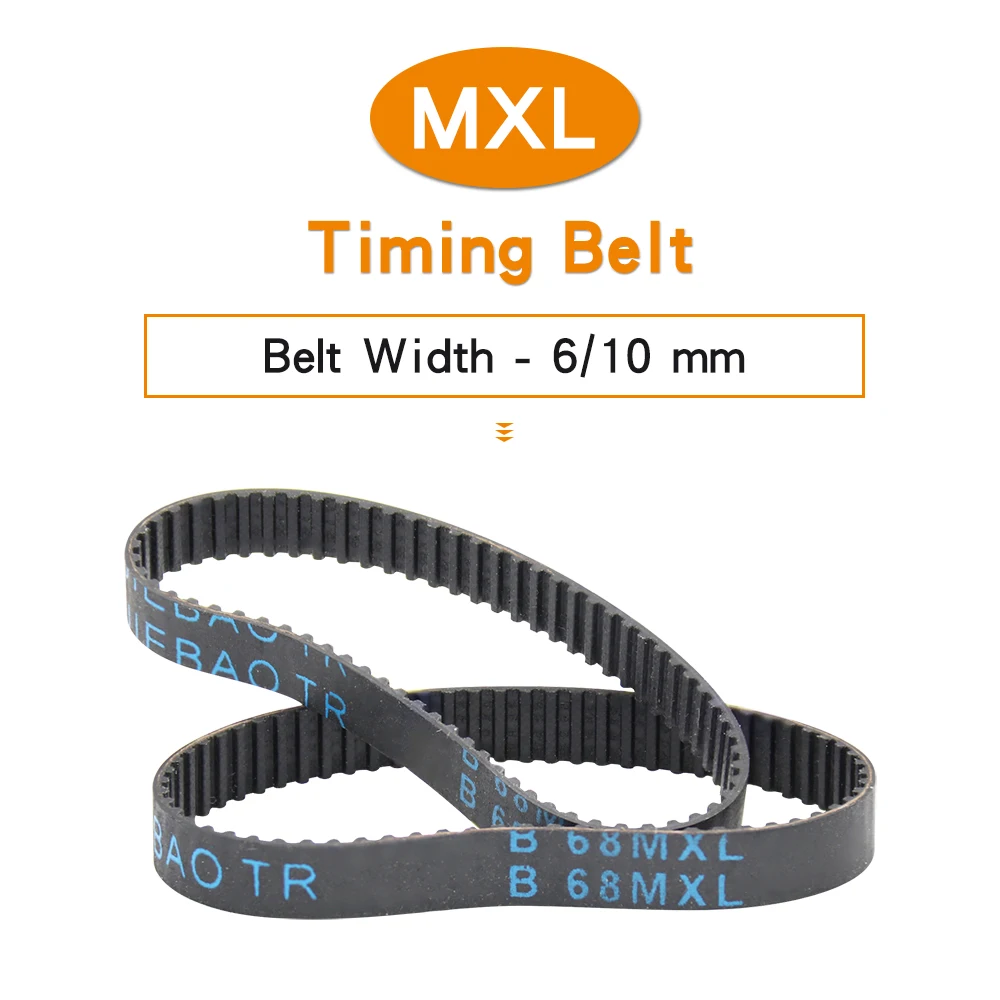 1Piece Timing Belt 37.6MXL/38.4MXL/40MXL/42MXL/43MXL/44MXL/45MXL/45.6MXL/46MXL/47MXL/48MXL Teeth Pitch 2.032mm Belt Width 6/10mm
