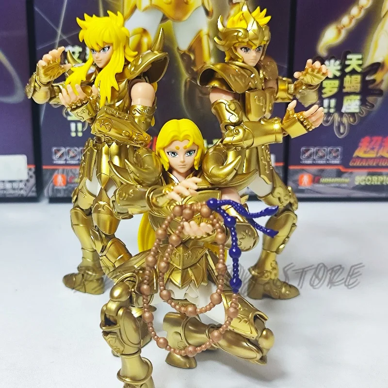 In Stock Saint Seiya Super Edition Aries Mu Leo Aiolia Scorpio Milo Action Figure Desk Decor Trendy Fashion Toy Birthday Gift