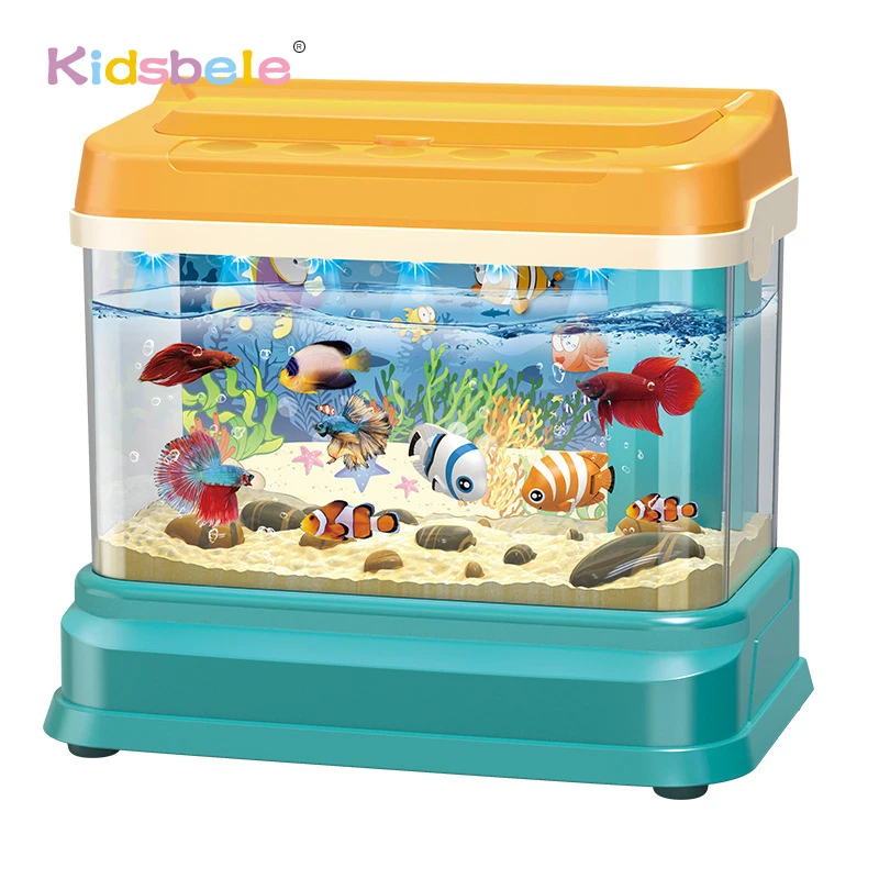 Children's Fishing Toys Fish Tank Water Circulation Games Fish Rod Children Fishing  Toy Develop Hand-Eye Coordination Plaything