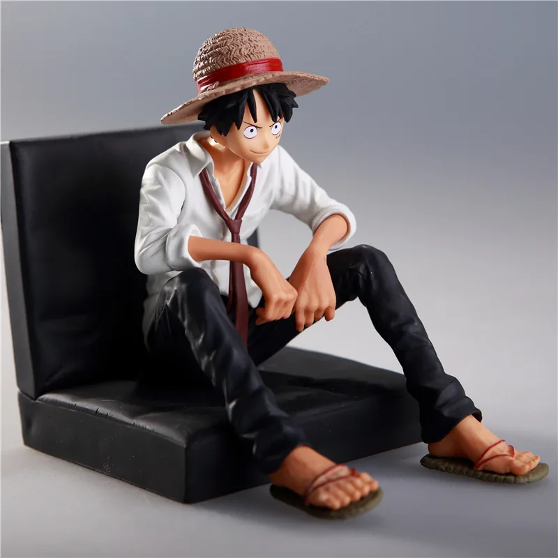 Pirat König Ruffy Anime Figur Boa Hancock sitzen Sofa Action figuren PVC Modell Puppe Sammlung Cartoon Kinder Spielzeug Geschenk