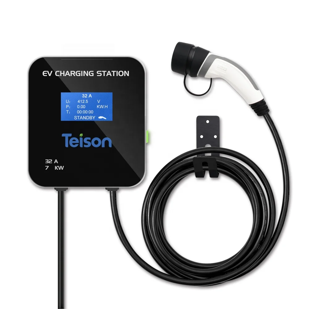 

Teison 2020 new 7.4kw 32A home ev charger wallbox type 2 plug electric car charging station