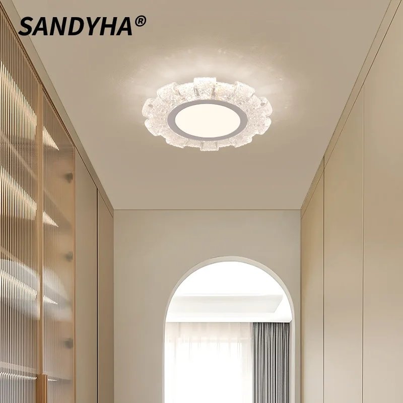 

SANDYHA Modern Simple Acrylic Ceiling Lights Round LED Lamps for Living Room Decoration Corridor Staircase Lighting Fixtures