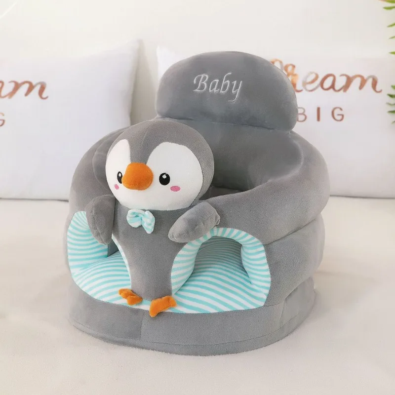 Cartoon Animal Plush Support Sofa Seat Soft Nest Puff Washable Chair For Practicing Sitting Feeding And Daily Rest Indoor Use