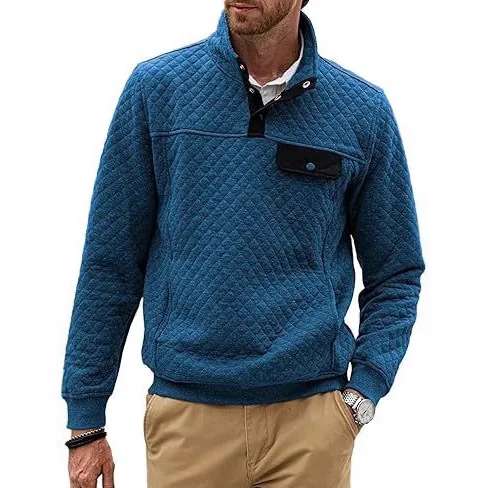 Spring And Autumn New Simple Trend Loose Long-sleeved Stand-up Collar Sports Top Men