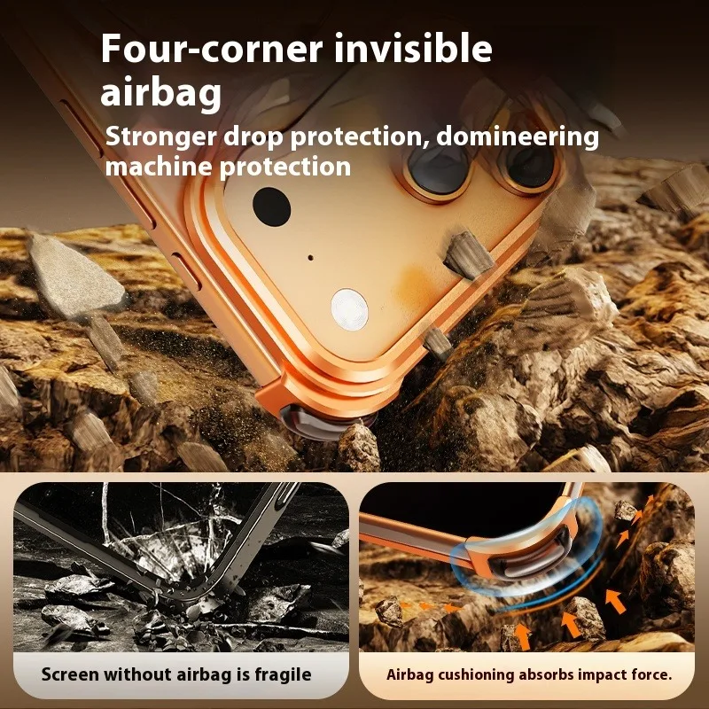 Eary Magnetische Hülle für iPhone 18 17 Pro Max 360 ° Drehbarer Ringständer für Magsafe Wireless Charging Hülle Stoßfeste Handyhülle – Detail 4