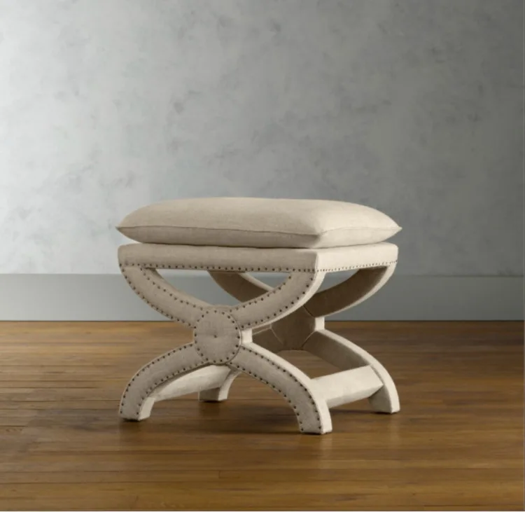 dressing solid wood dressing table chair, simple European bedroom end  makeup stool nail stool