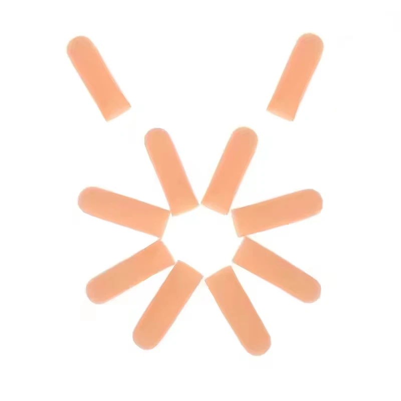 10Pcs Silicone Gel Tube Hand Bandage Finger Protector Anti-cut Heat Resistant Finger Sleeves Great Cooking Kitchen Tools