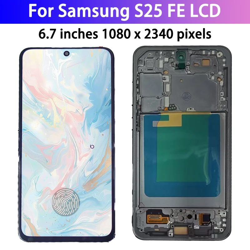 Super AMOLED For Samsung S25 FE LCD Display Touch Screen Digitizer Assembly Compatible with SM-S731B SM-S731B/DS