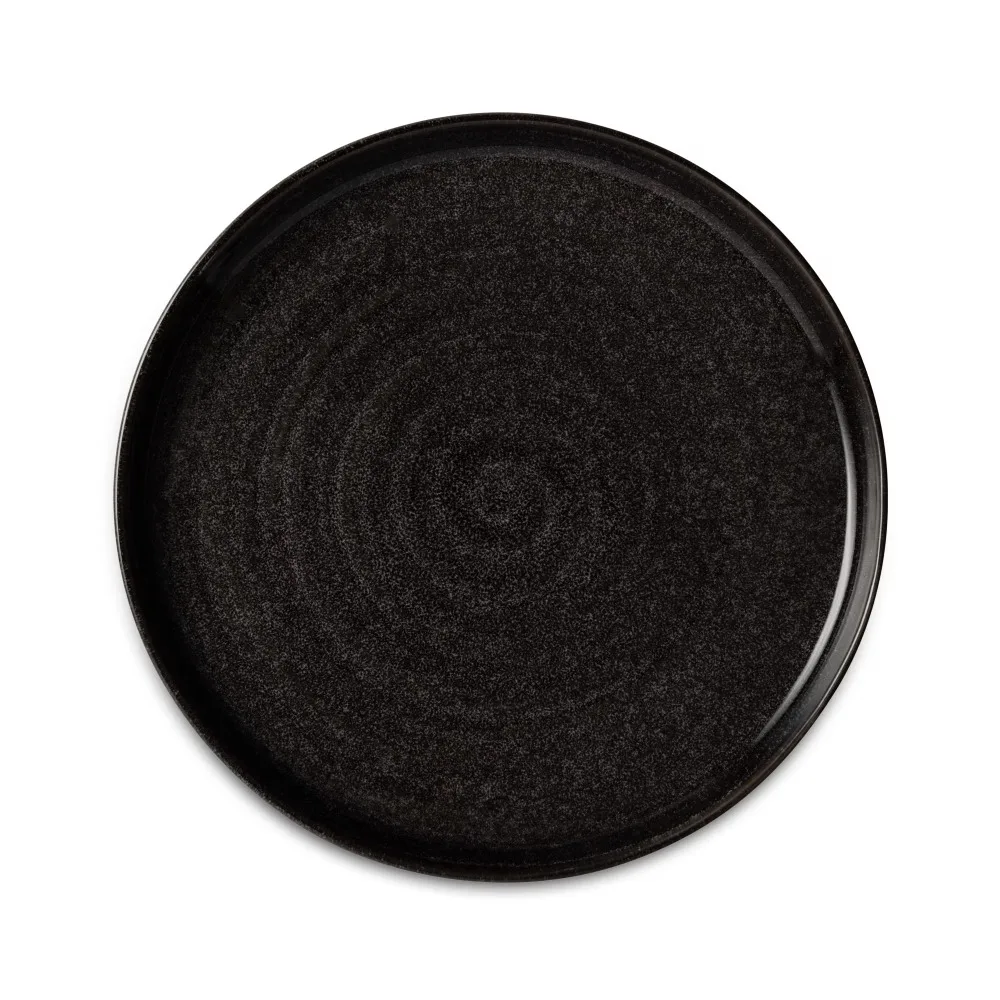 Rustic Round Ceramic Stoneware Salad Plate Microwave & Dishwasher Safe Dinner Plate - view 2