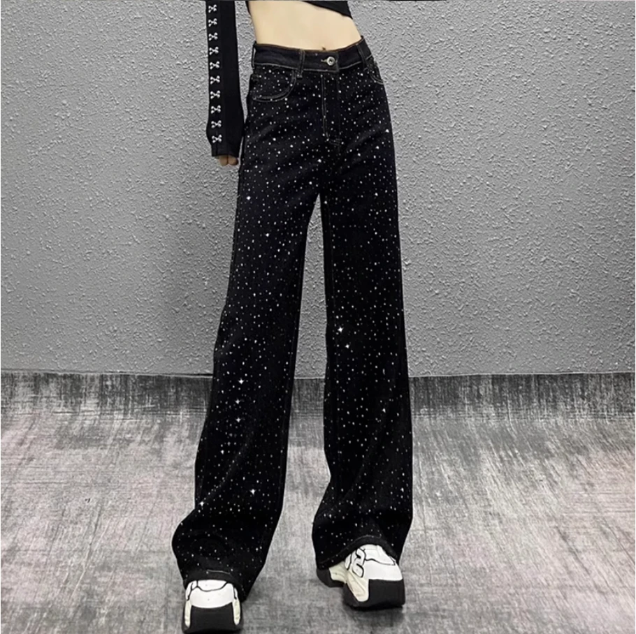 

new spring autumn brand female women girls high waist streetwear straight pants